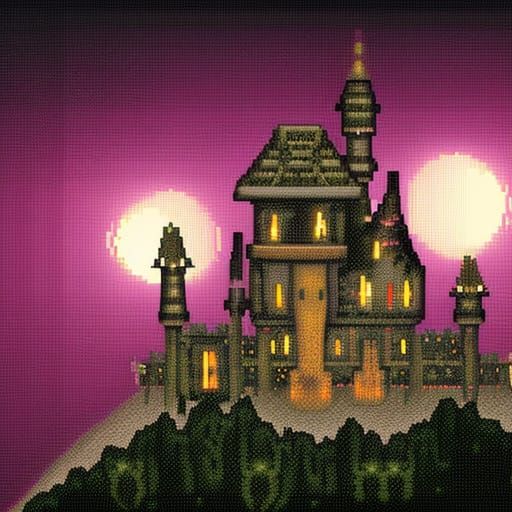 Spooky castle - AI Generated Artwork - NightCafe Creator