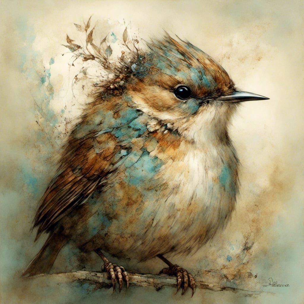 Watercolor Wren