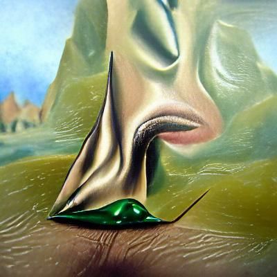 very sharp smooth surface of pointed green flesh