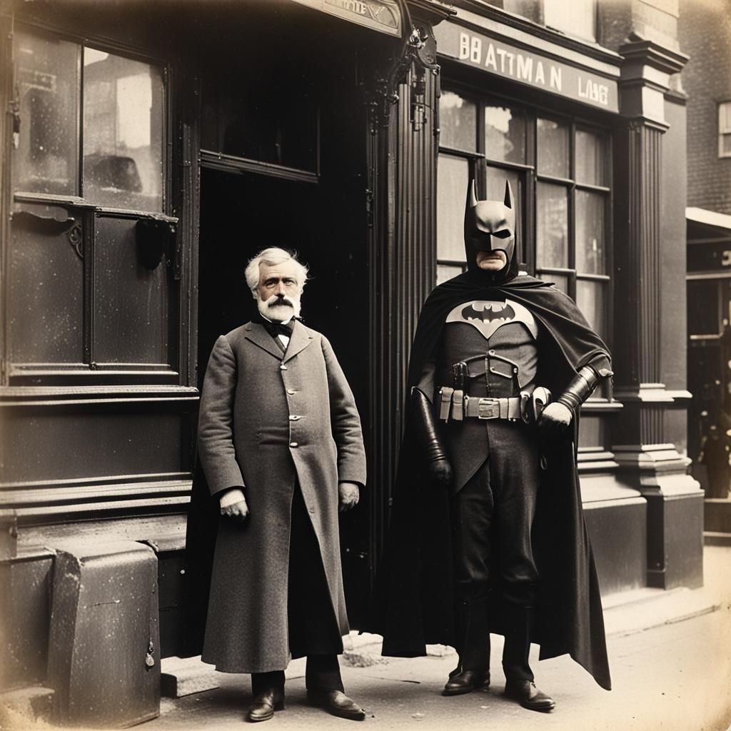 Early Victorian photograph of batman - AI Generated Artwork - NightCafe ...