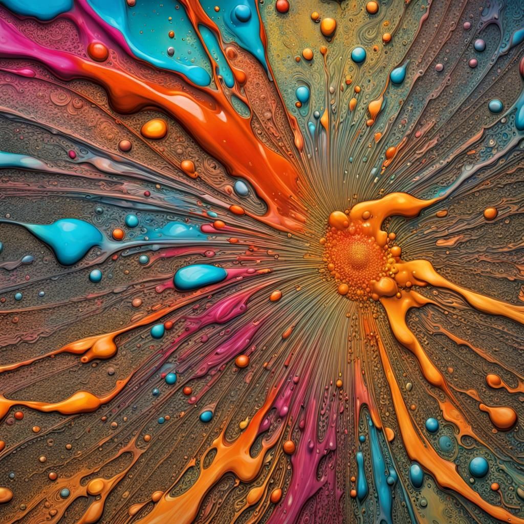 Splashed colors