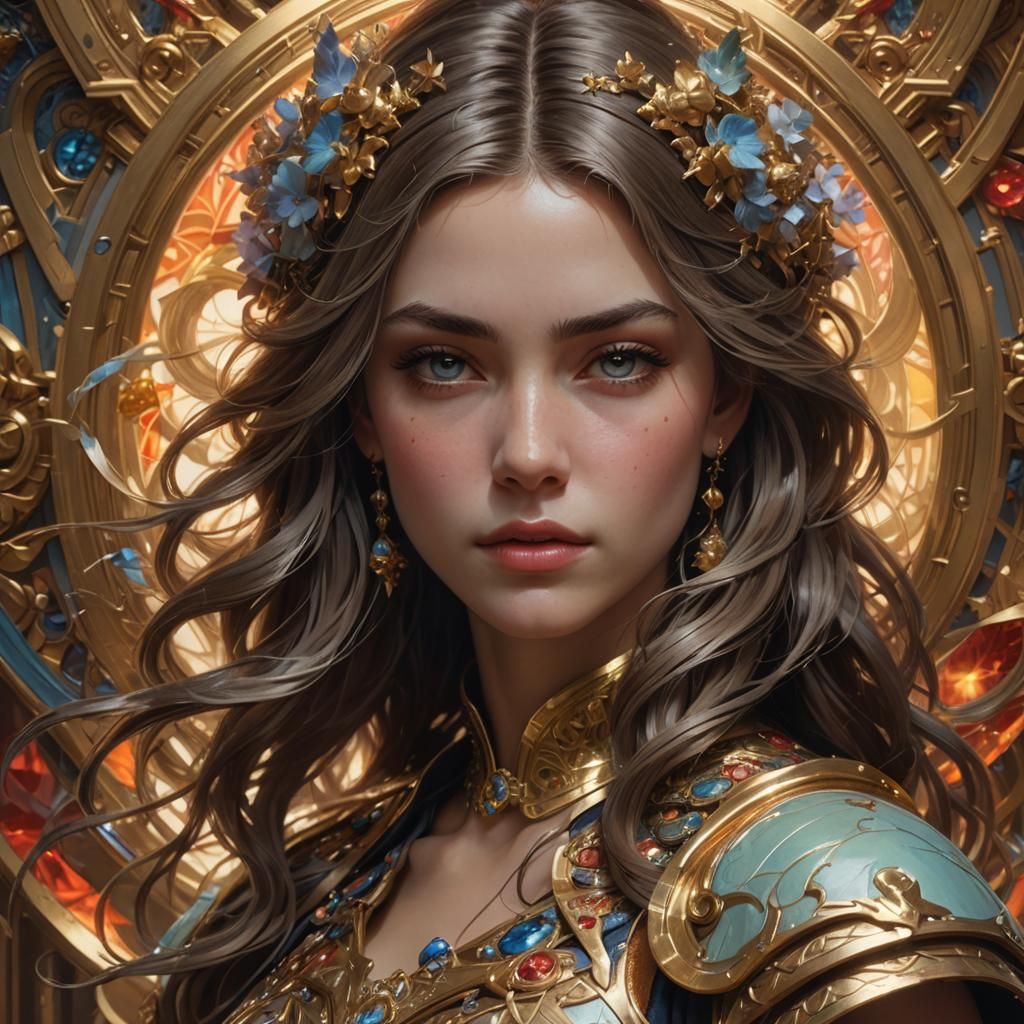 Hyperrealistic portrait of what supreme intellegence looks l...