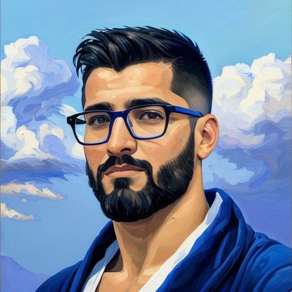 Qāsim  ·  a cute man wearing glasses