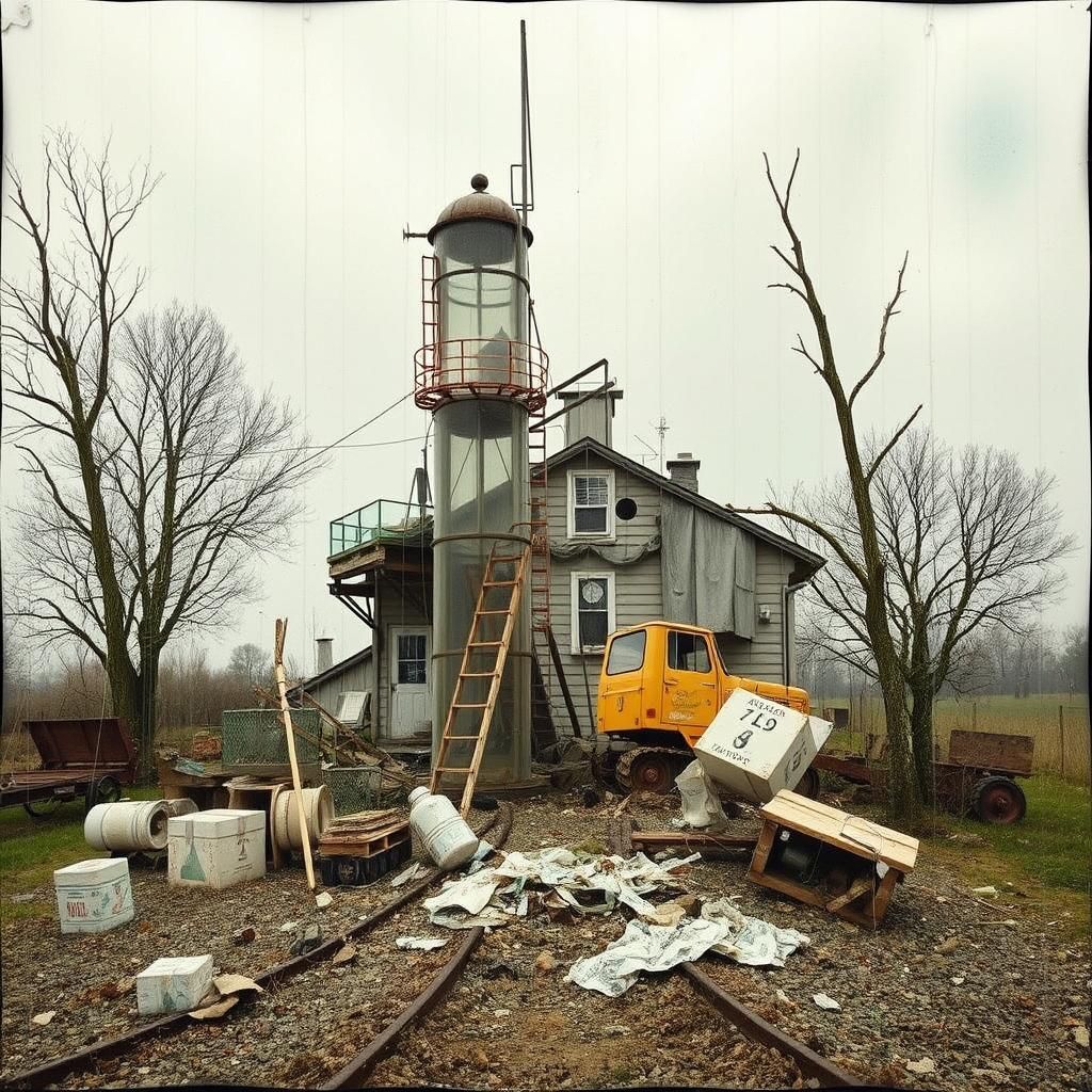 Surreal Rogue Wave Test Tube Baby in Dada Style