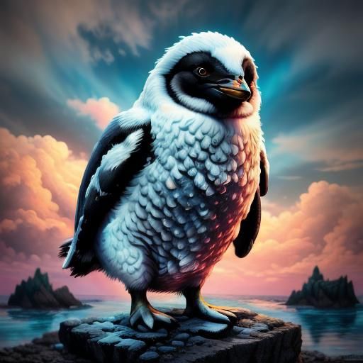 <lora:Fairy Animals:1.0> cute penguin