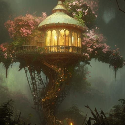 flower treehouse (inspired by Izzy)