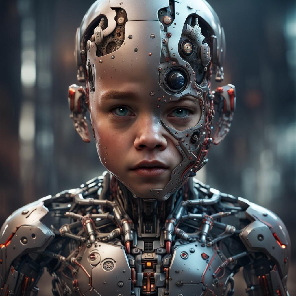 Cyborg Child Ai Generated Artwork Nightcafe Creator