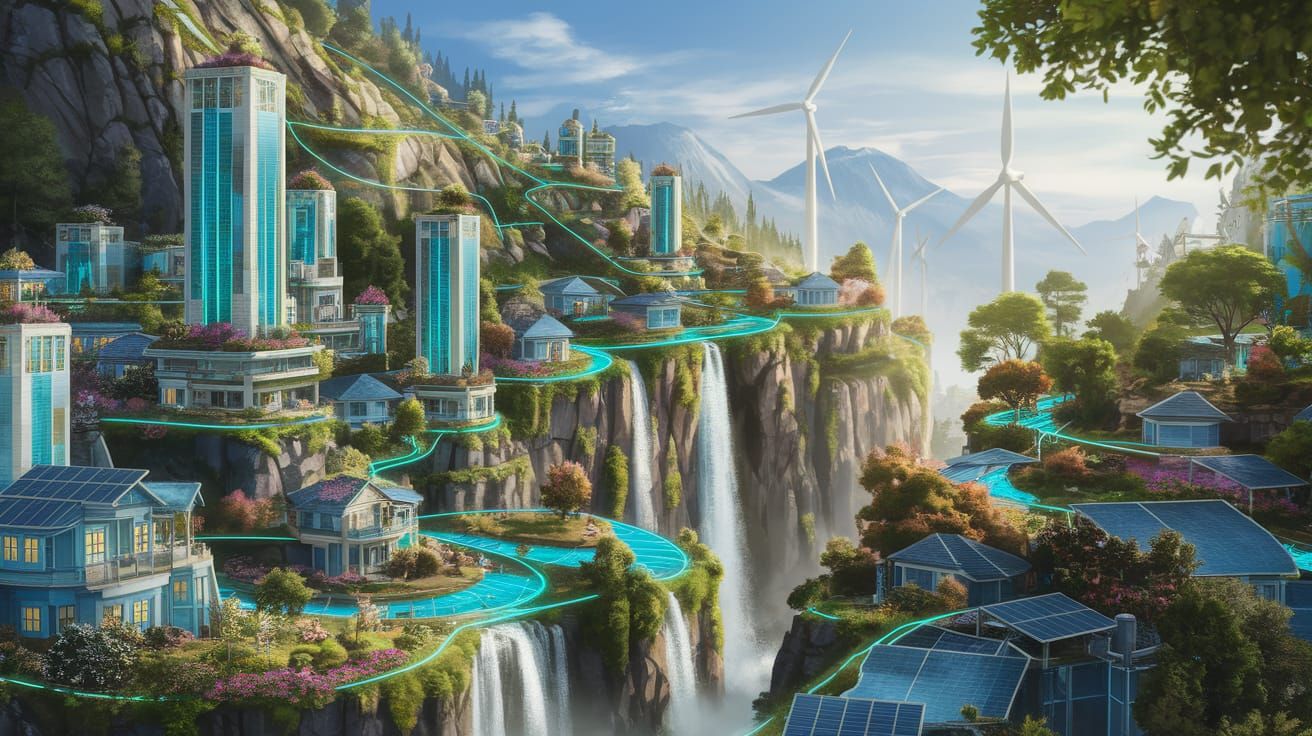 Solarpunk City  by @KrisB