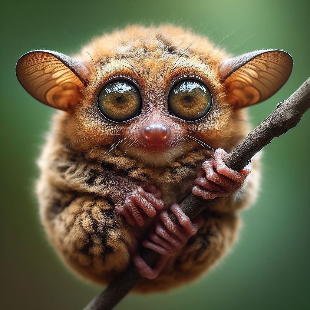 Little Tarsier on a branch