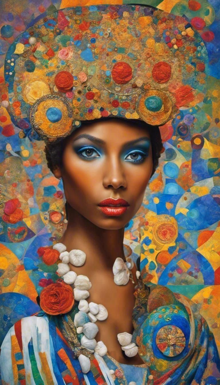 Ethiopian Lady, immortalized in an oil painting AI Generated Artwork