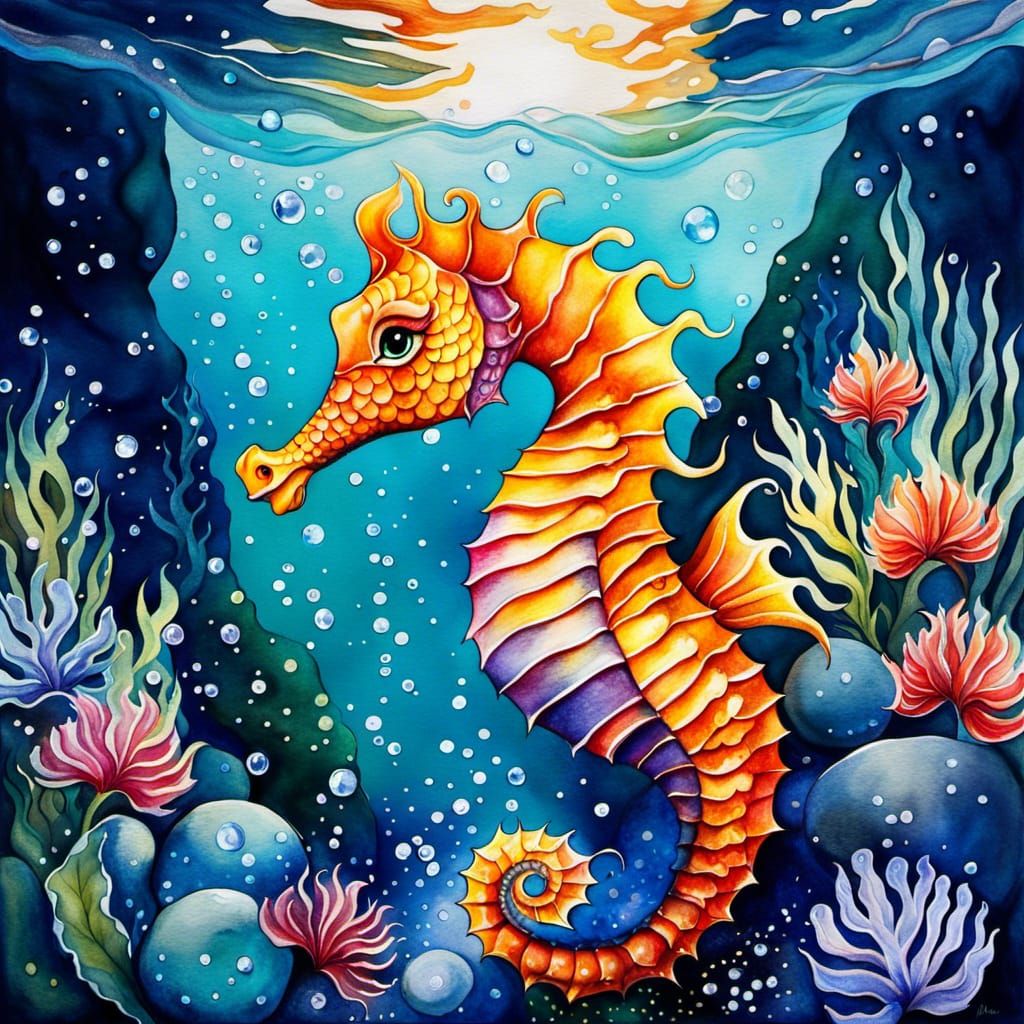 Seahorse - AI Generated Artwork - NightCafe Creator