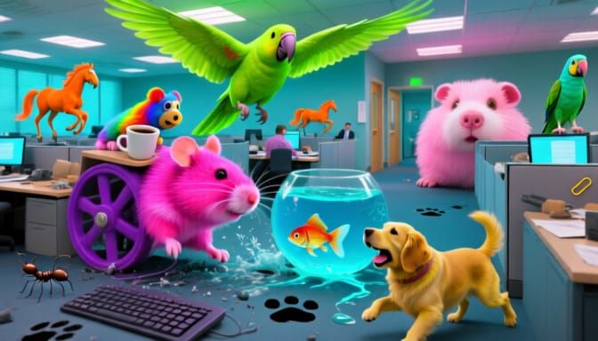 'Bring Your Pet to Work Day'  by @Mr Happy