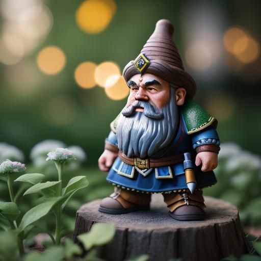 Garden dwarf Professional photography, bokeh, natural lighti...