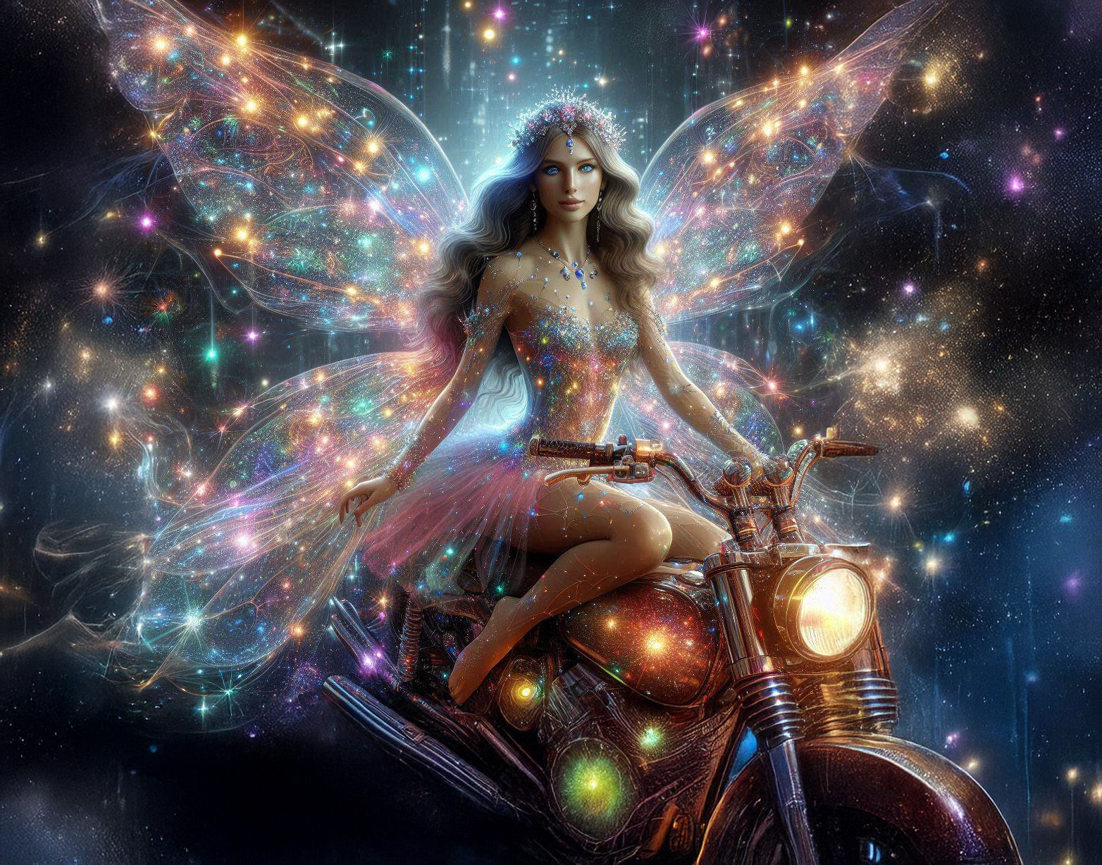 Natalia, cosmic Fairy on her quantum Bike (1)