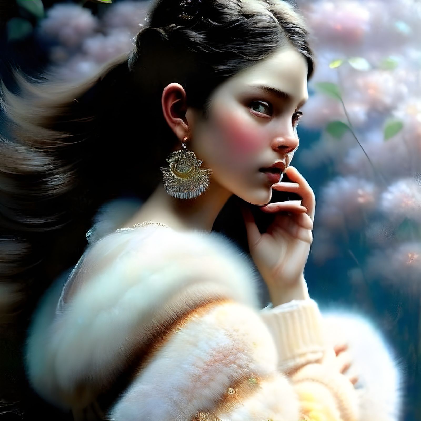 De reojo. Looking askance.