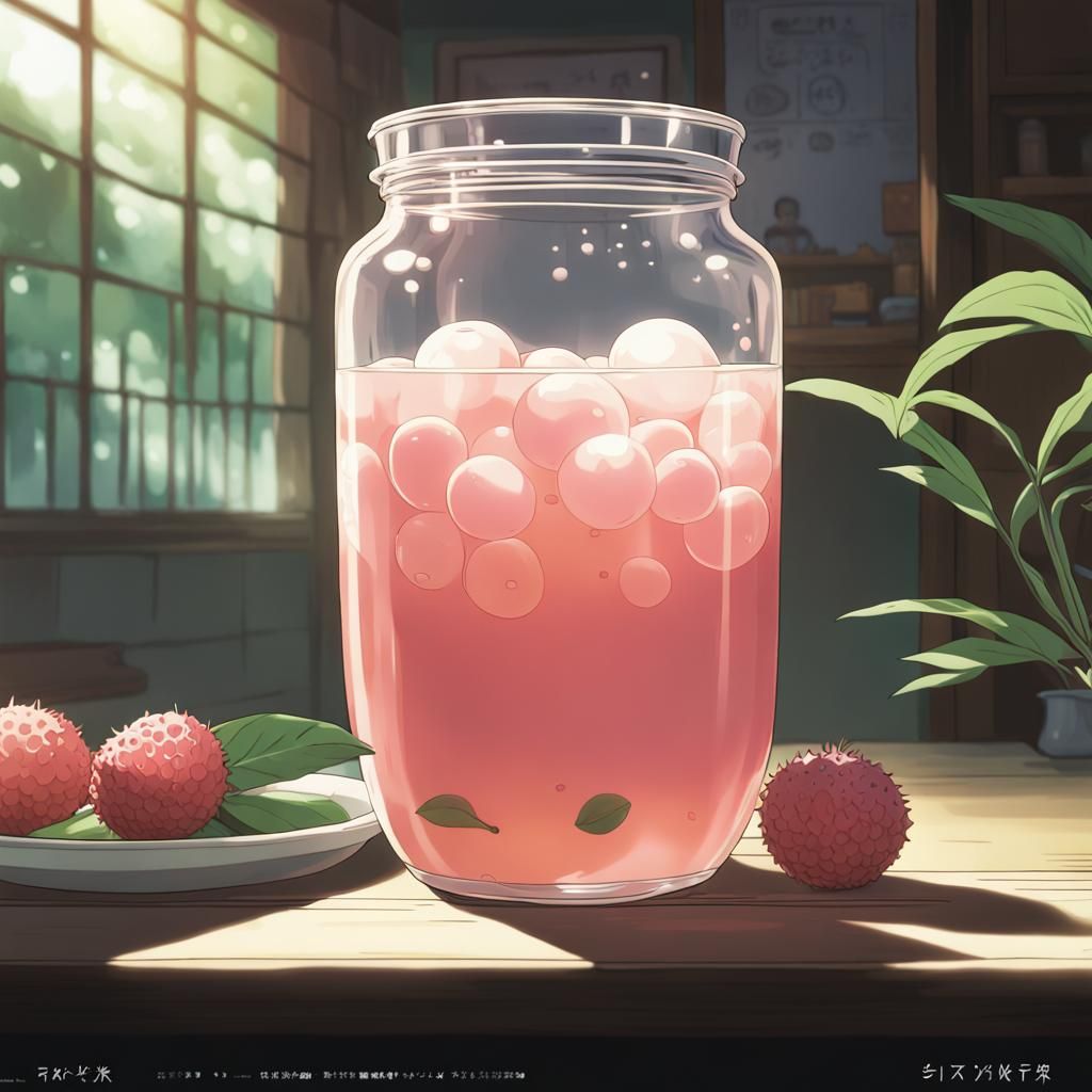 Lychee bubble tea