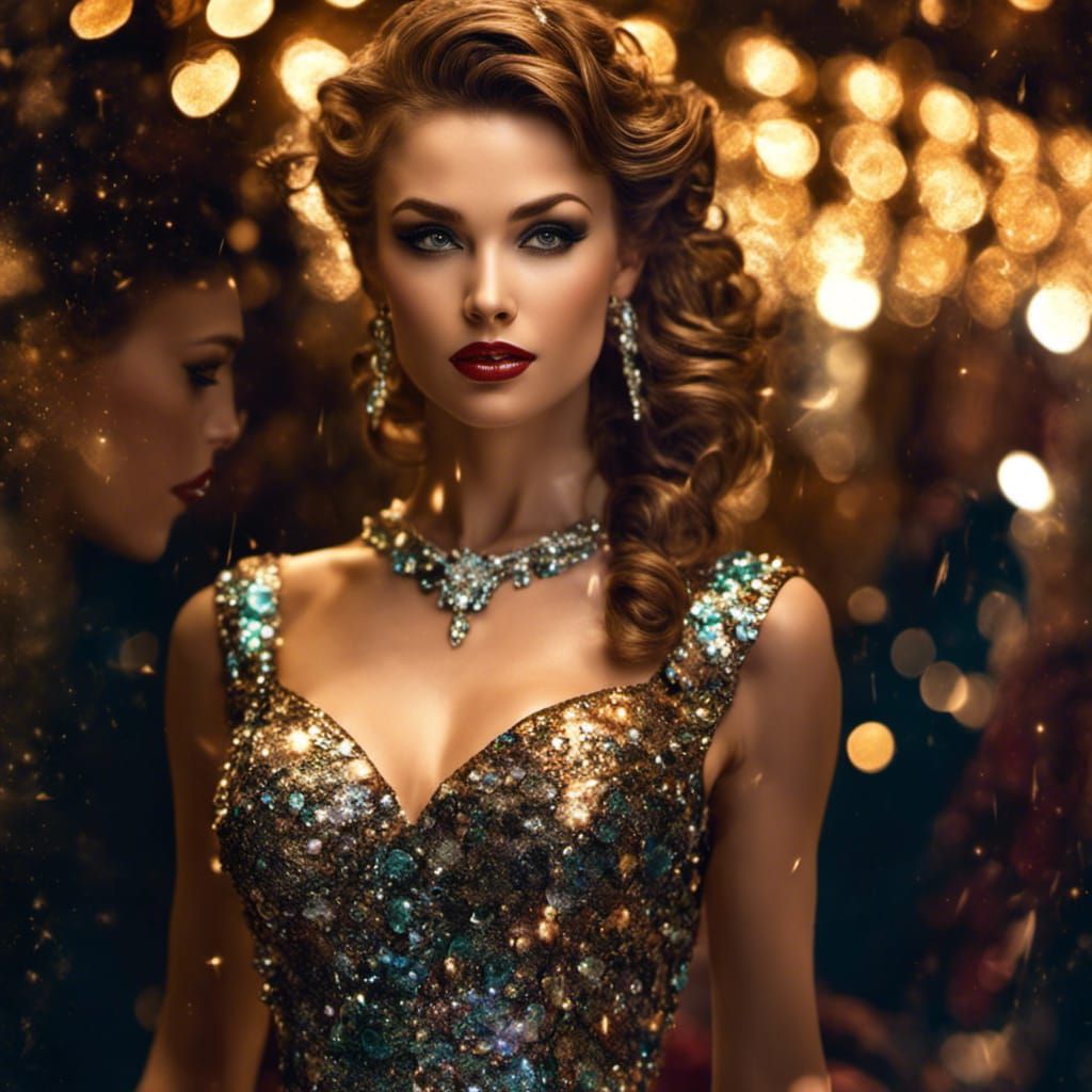 ’50s Glitter Glamour XV AI Generated Artwork NightCafe Creator