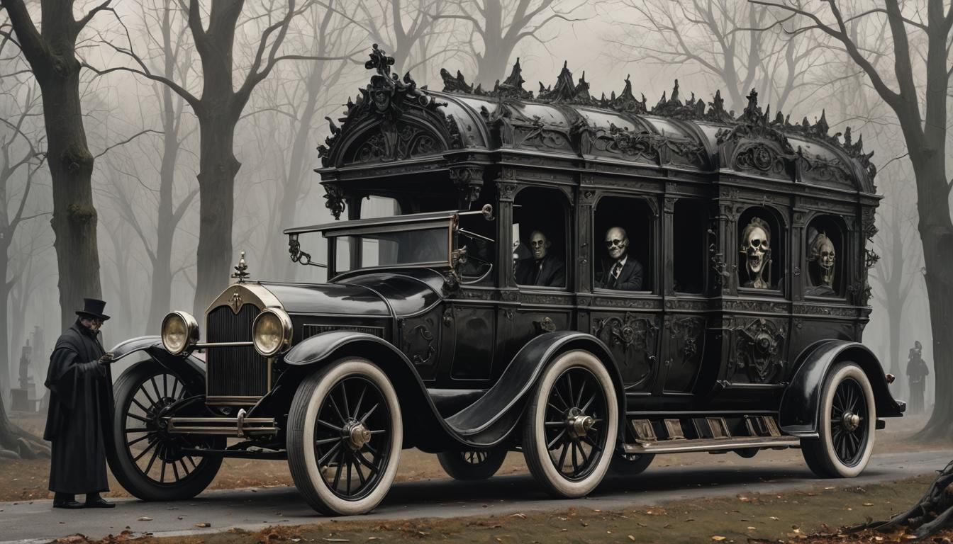 gothic funeral hearse - AI Generated Artwork - NightCafe Creator