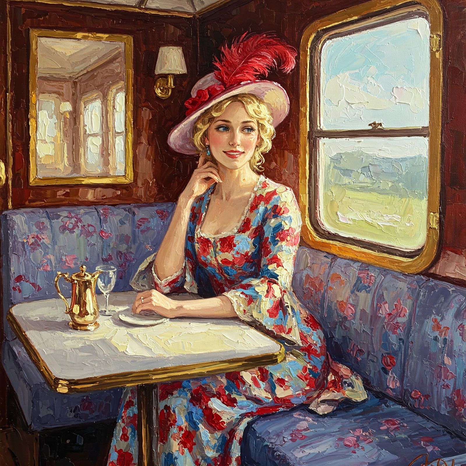 Lady in the train