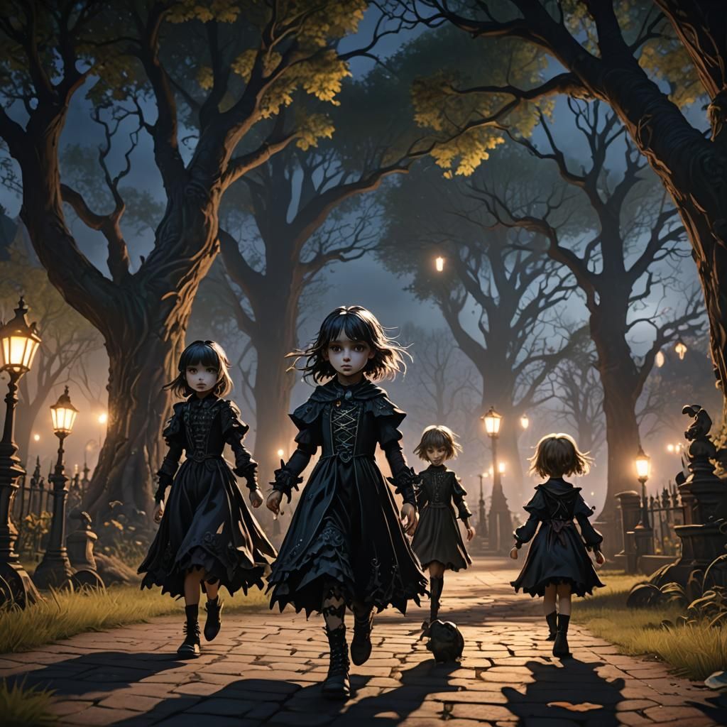 Creepy kids of a shadow city