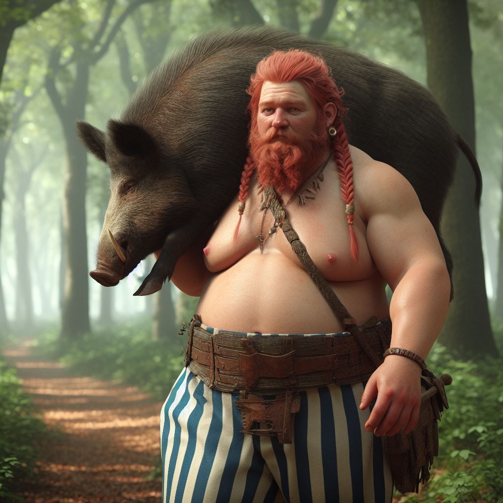 Obelix caught his breakfast