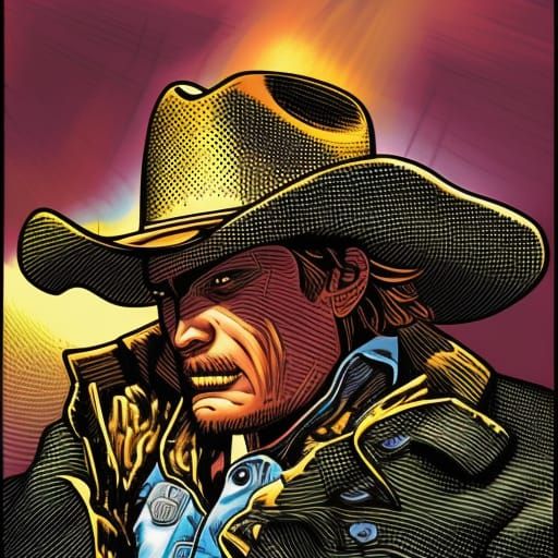 Cowboy Mark Brooks and Dan Mumford, comic book art, perfect,...
