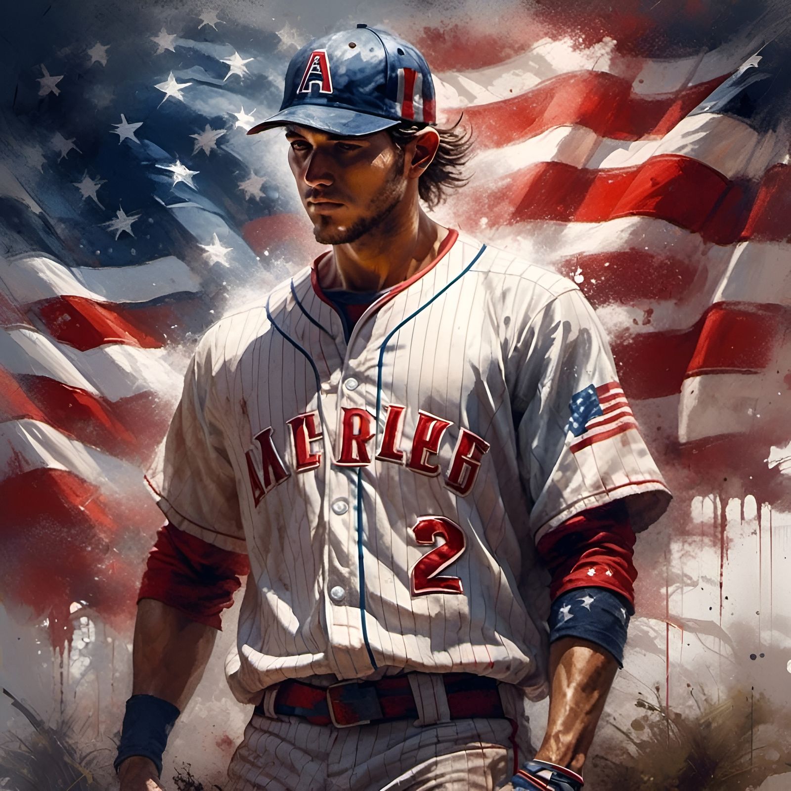 American Baseball Player - AI Generated Artwork - NightCafe Creator