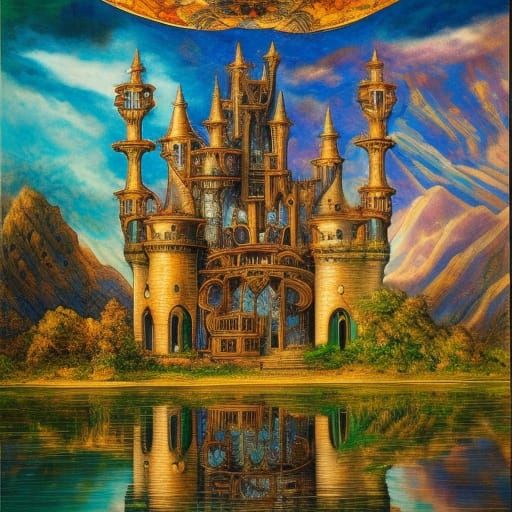 Steampunk castle - AI Generated Artwork - NightCafe Creator