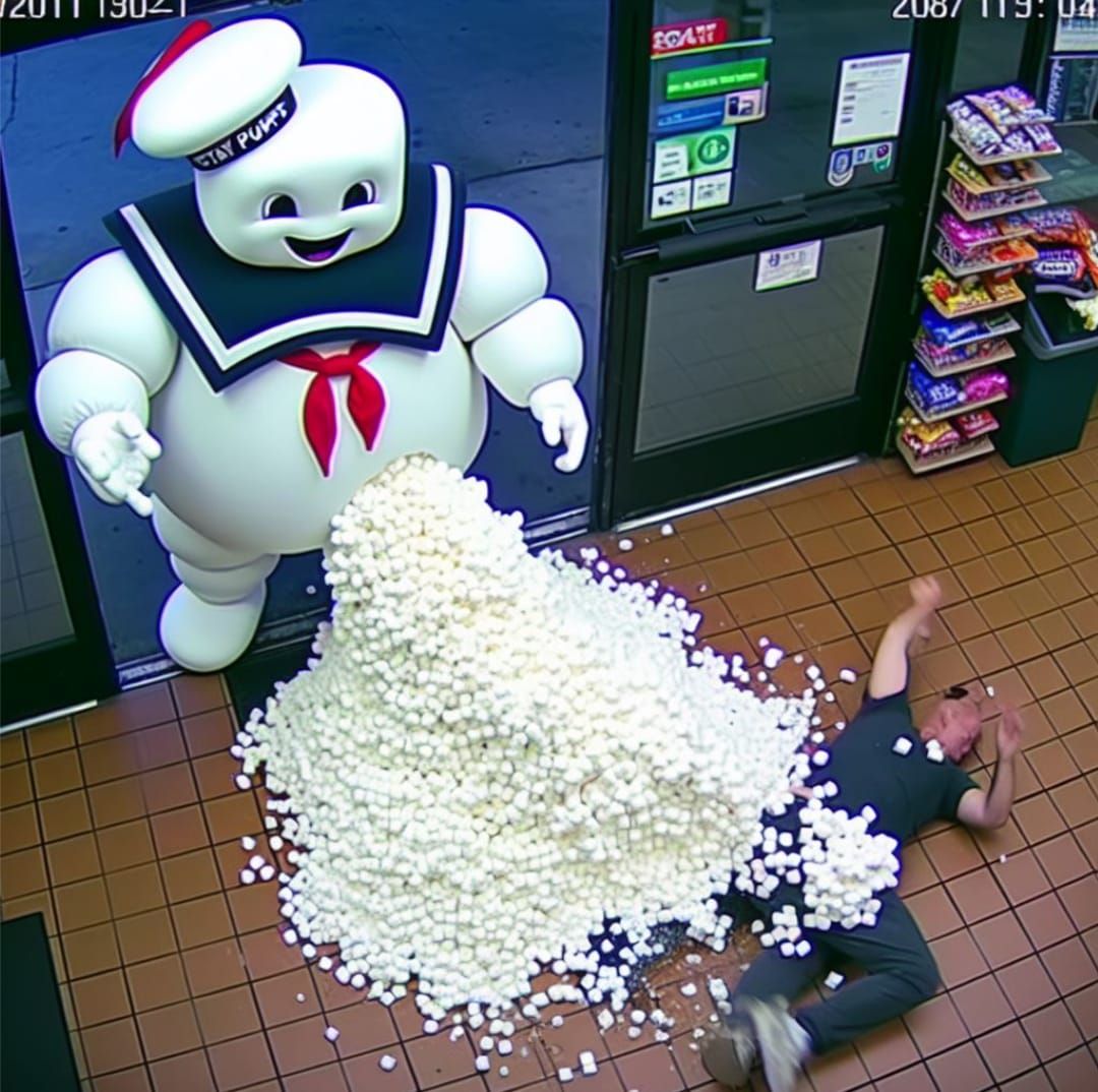 Leaking Stay Puft Marshmallow Man