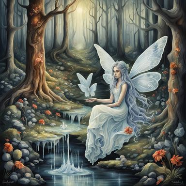 White fairy, dark fairy, Good fairy and evil fairy melting together, by ...