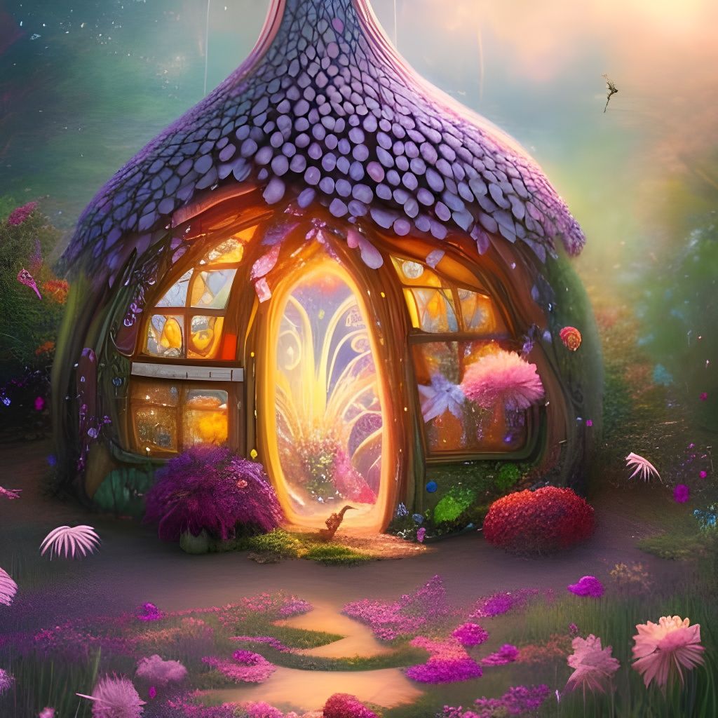 Glowing fairy house, with @somniamea - AI Generated Artwork - NightCafe ...