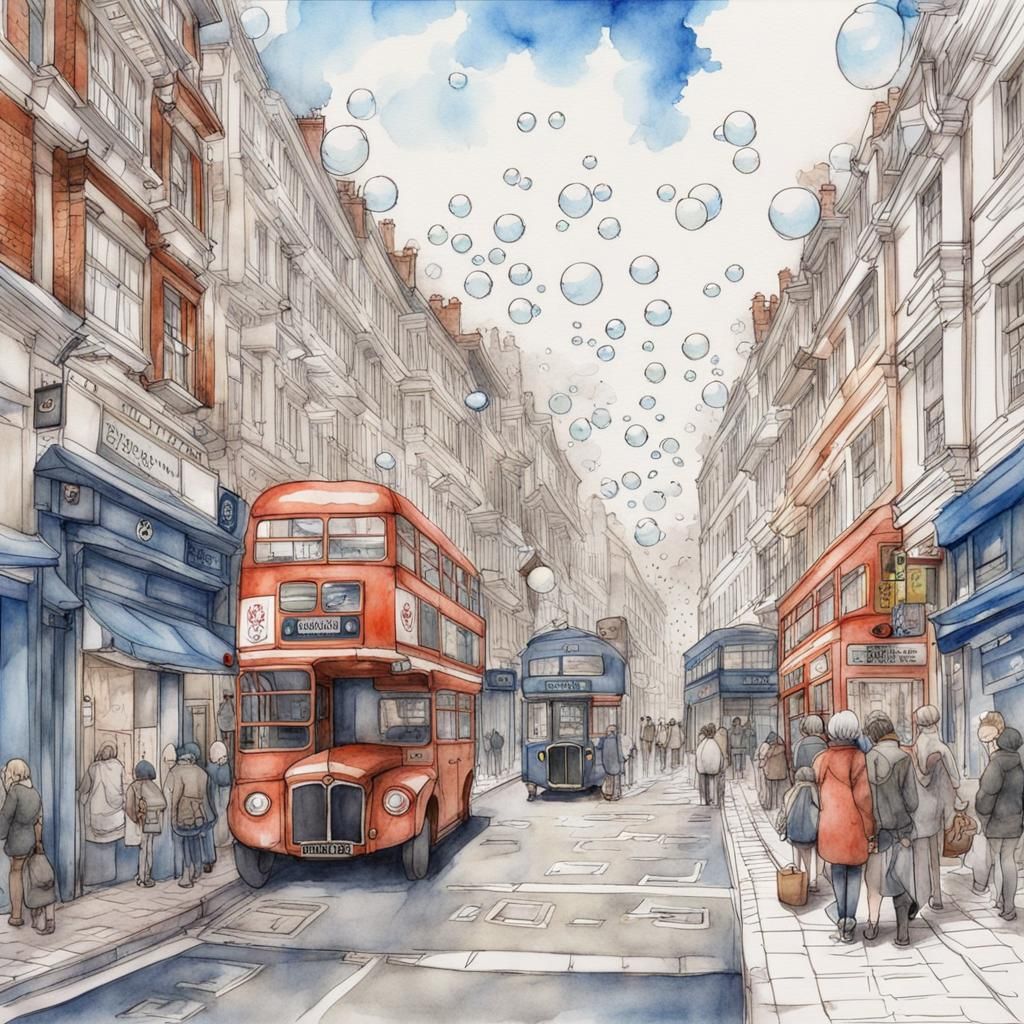 LONDON & BUBBLES - AI Generated Artwork - NightCafe Creator