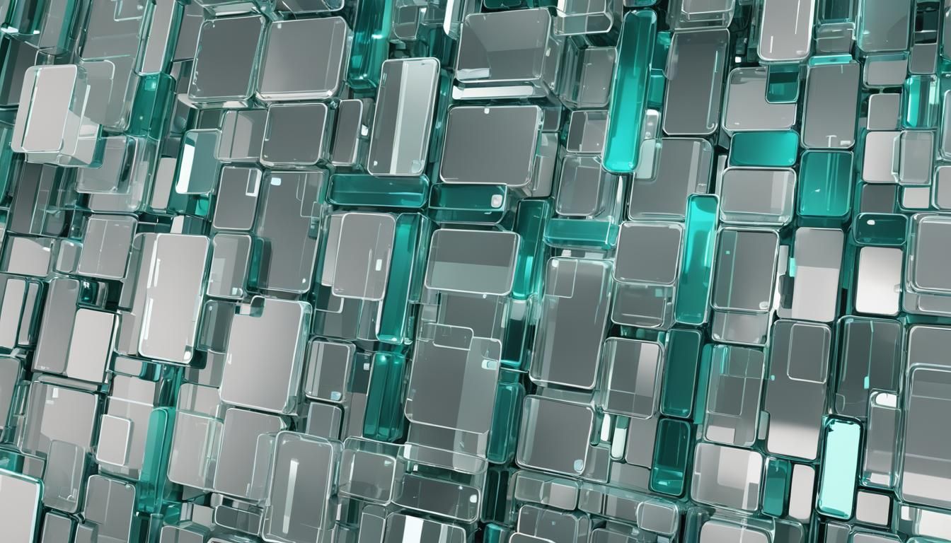 A futuristic background for a timeline, lots of glas element...