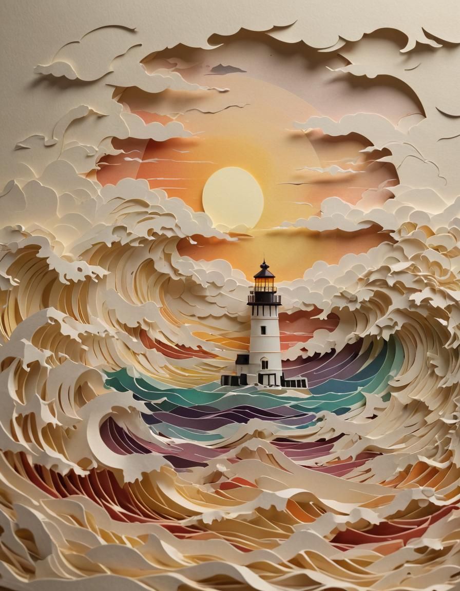 Stormy Kirigami   by @Sandy Color