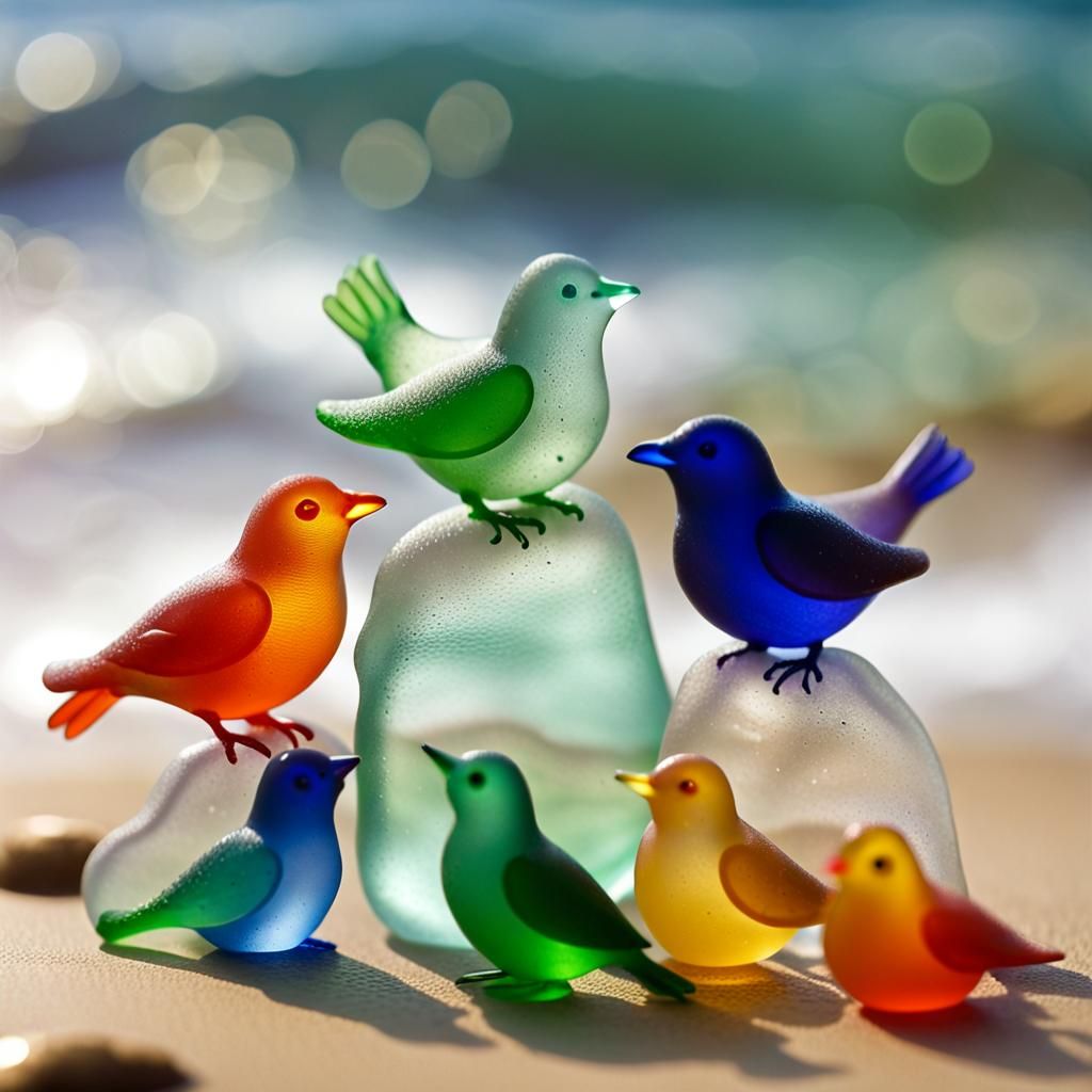 Sea Glass Rainbow Birds Vyatka Toy