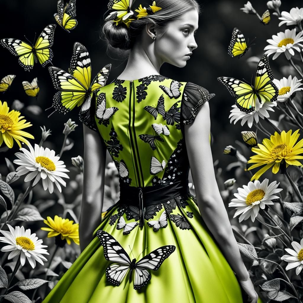 Yellow-Green  dress