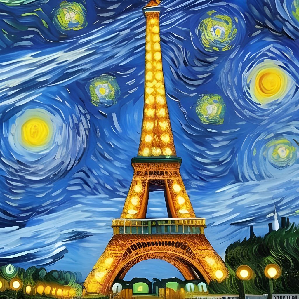 a starry night in paris - AI Generated Artwork - NightCafe Creator