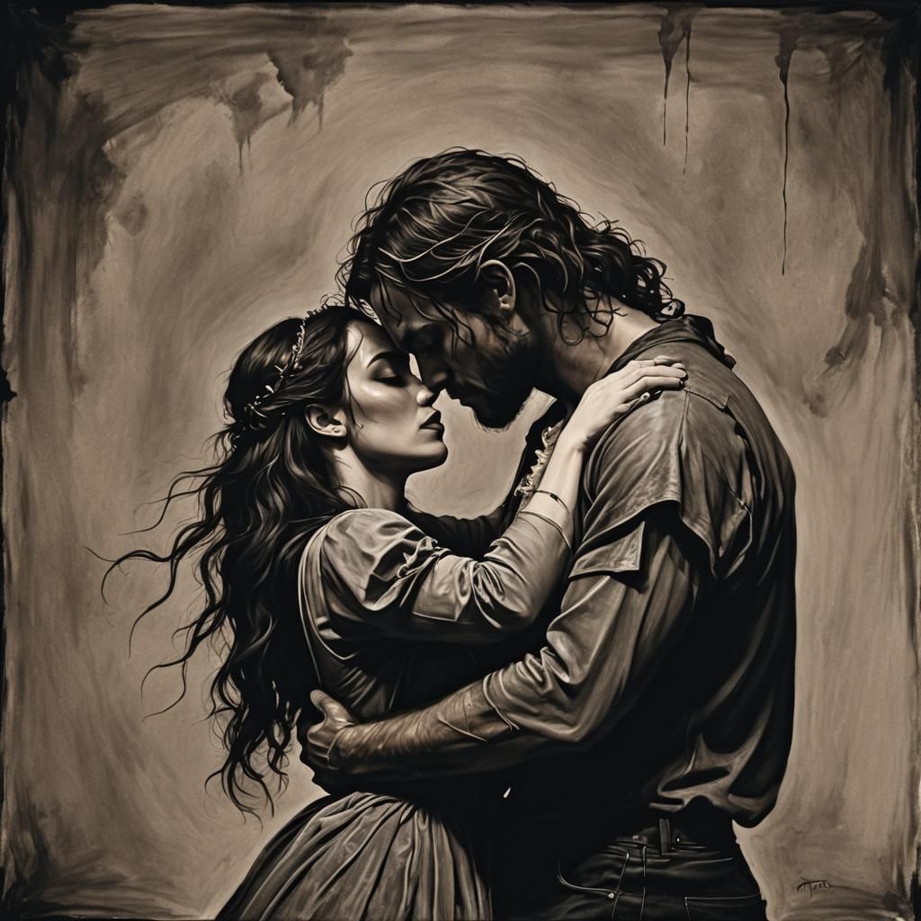 A dark realism image based on these lyrics:

You had a hold ...