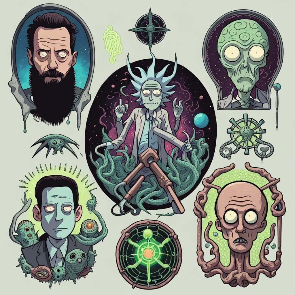 Rick and morty tatoo