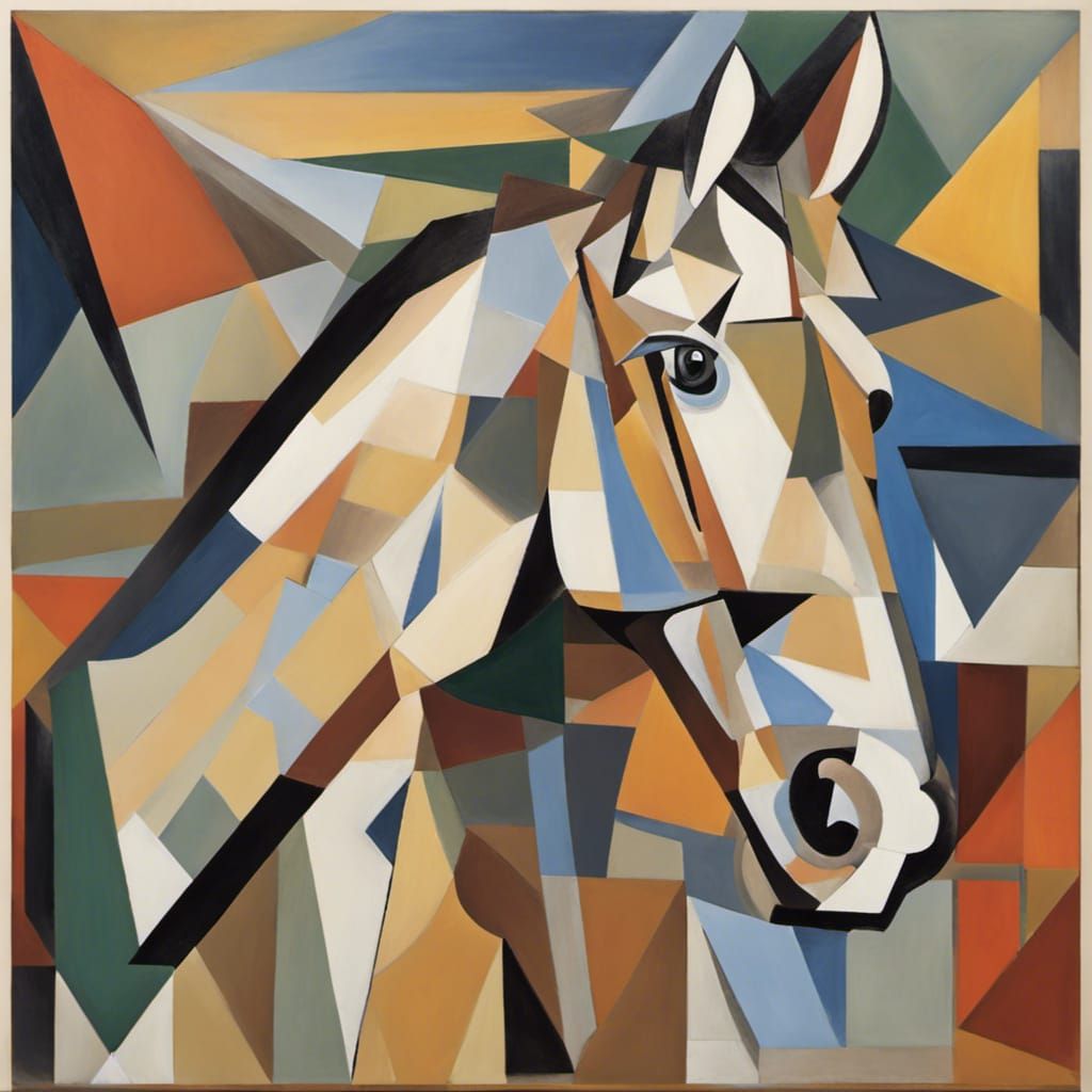 Cubist Horse - Ai Generated Artwork - Nightcafe Creator