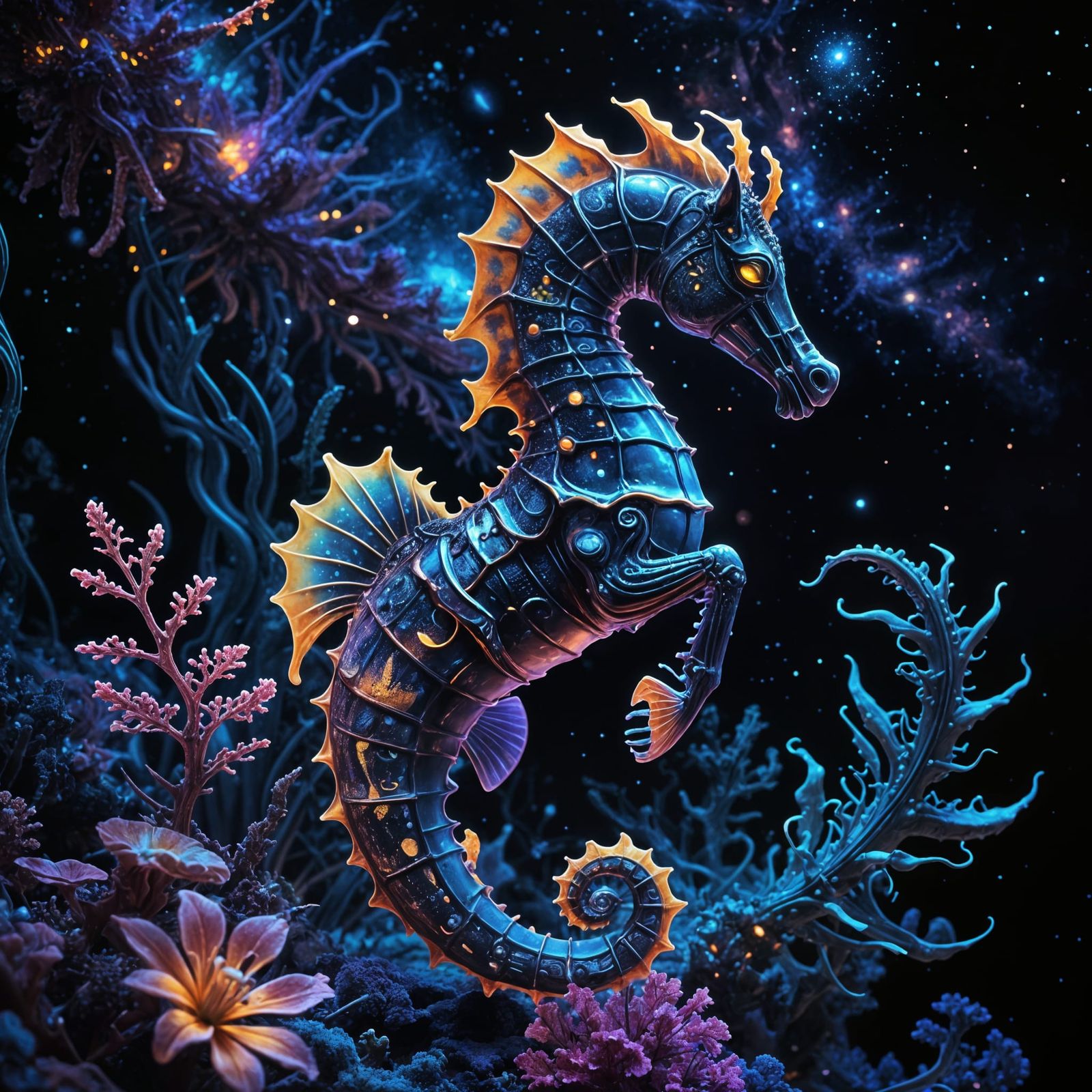cosmoc seahorse  by @Charlotti