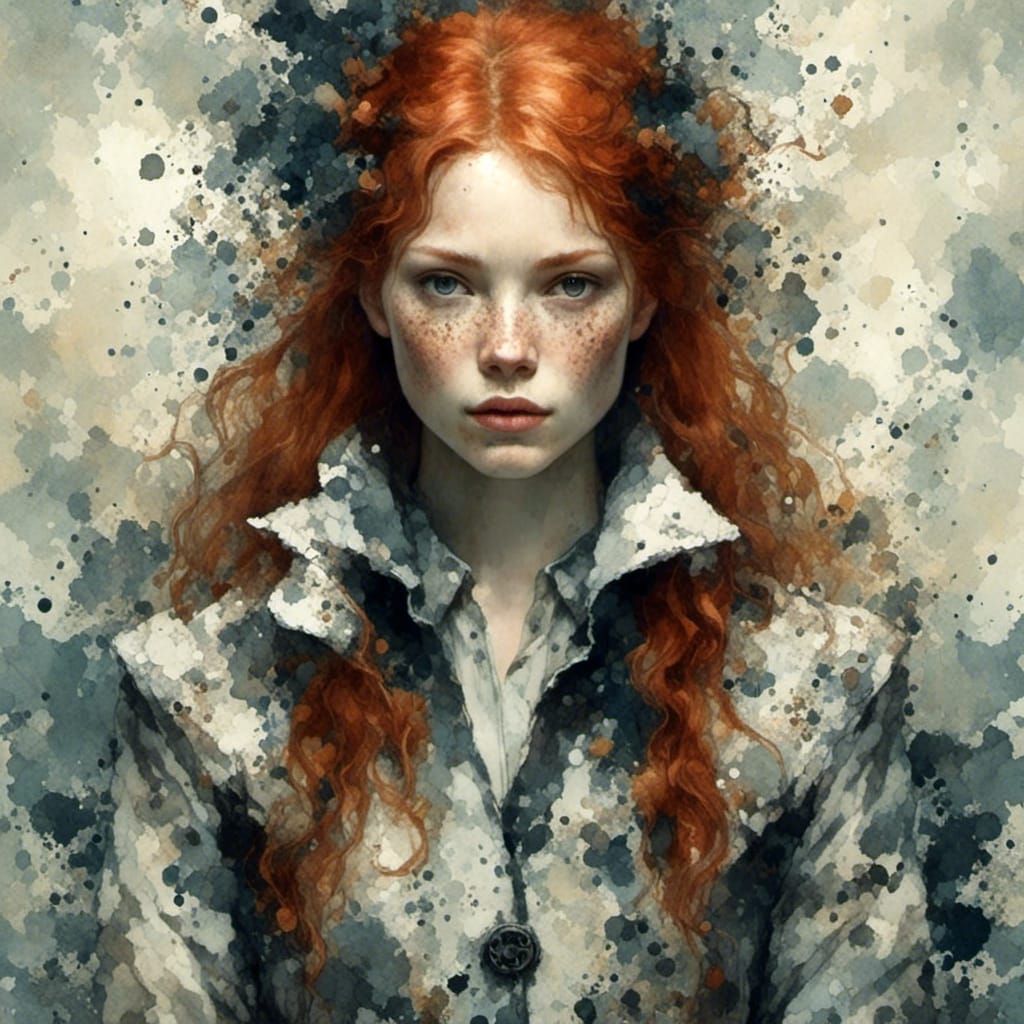 Redhead inkblot