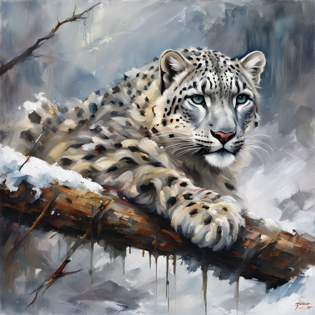 Snow Leopard   by @ken trent