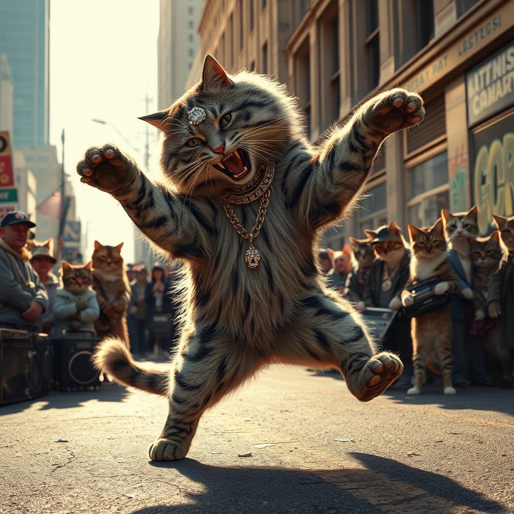 Rude Hip Hop Cat
