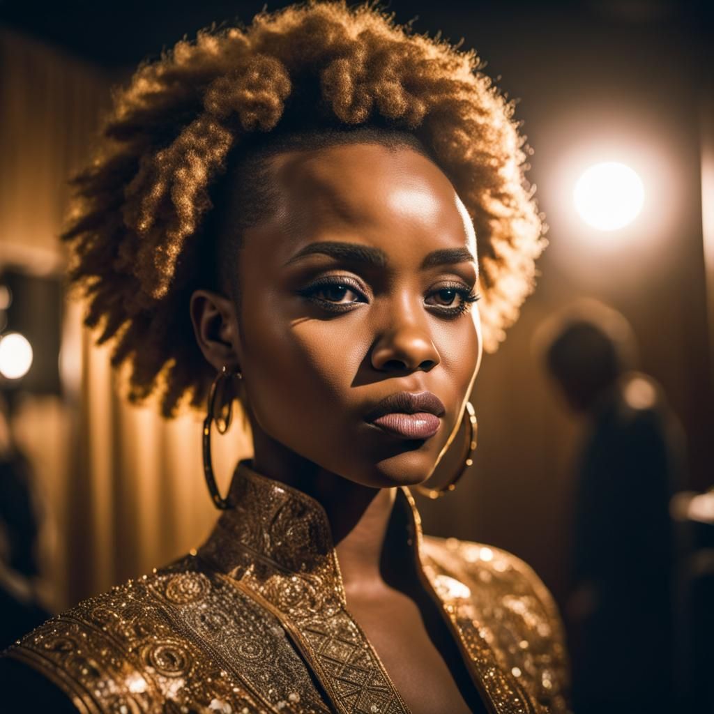 South African Female Pop Singer Backstage AI Generated Artwork south-african-female-pop-singer-backstage-ai-generated-artwork