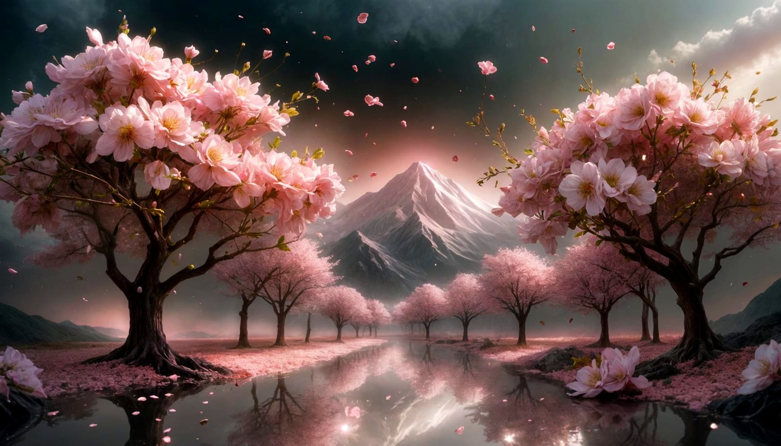Surreal Rosy Landscape  by @The Leycer