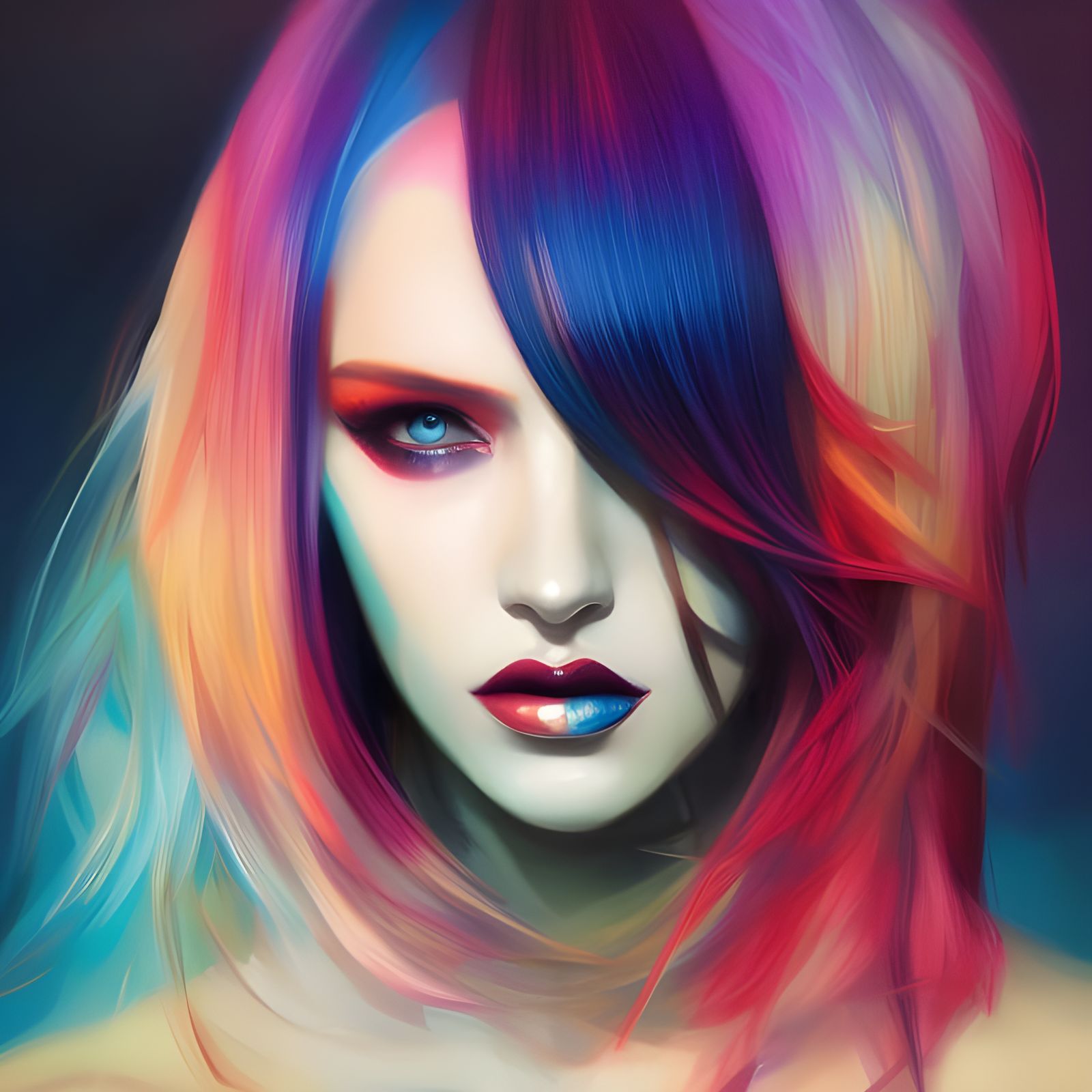 Rainbow woman - AI Generated Artwork - NightCafe Creator