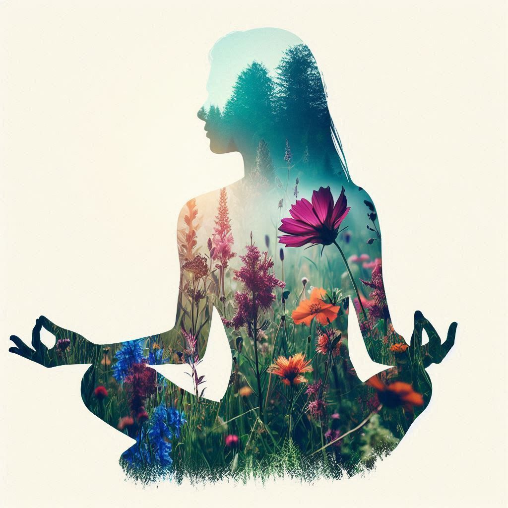 double exposure beautiful fantasy portrait landscape..