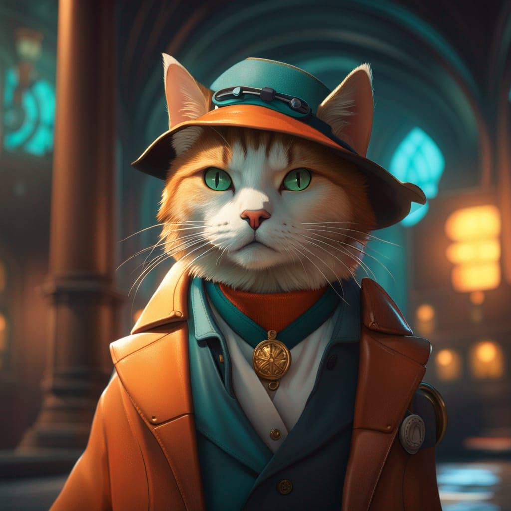 Cat detective  by @MissingPoet