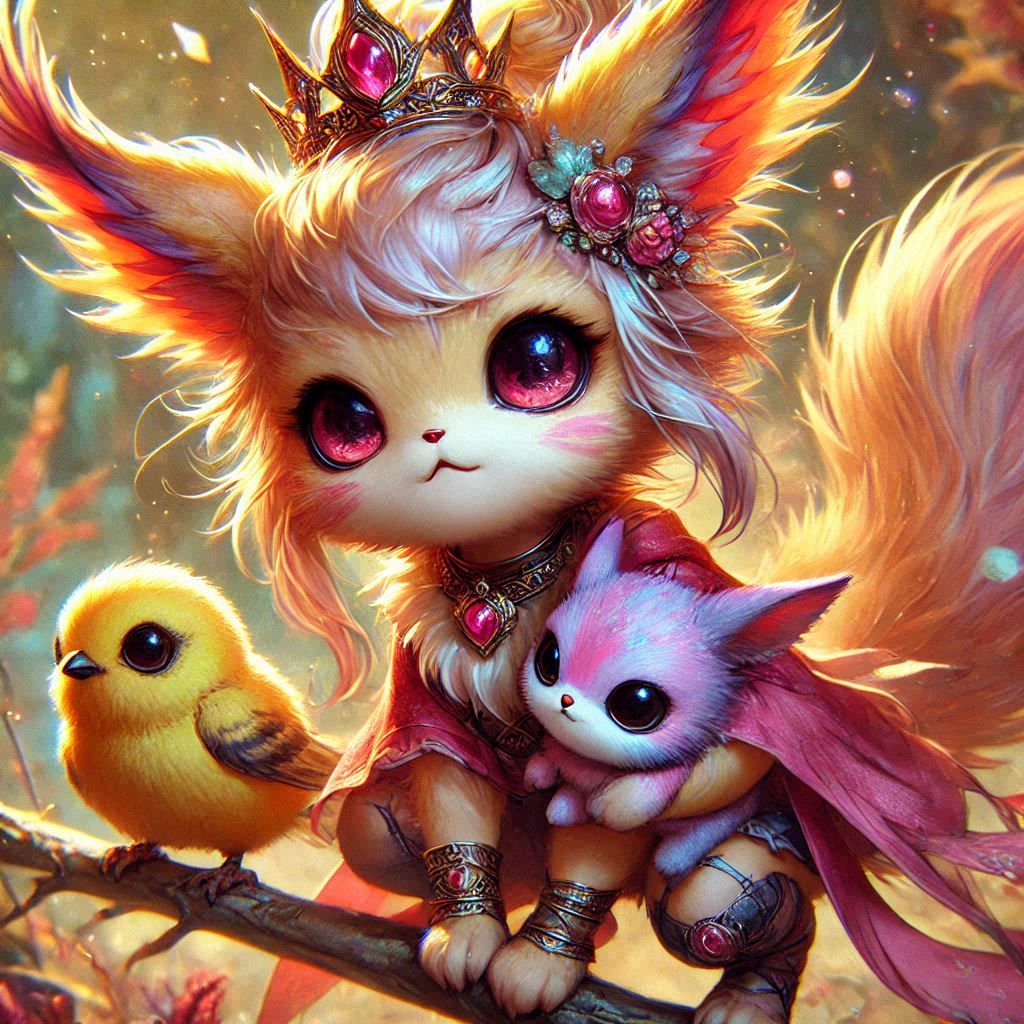 adorable fairy-tale fantasy creature portrait..